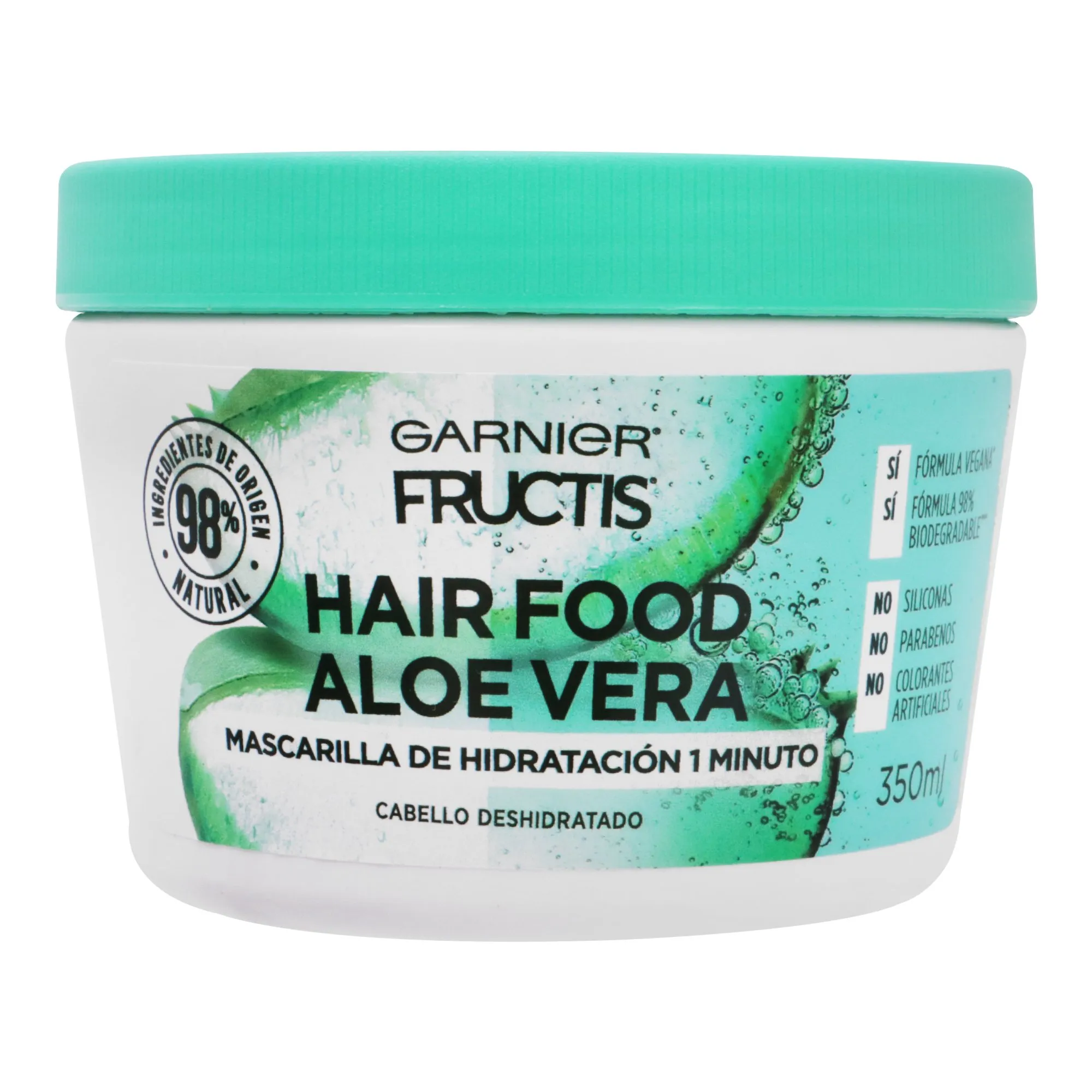 Garnier Hair Food Aloe Vera Mascarilla de Hidratación 1 Minuto 350 ml