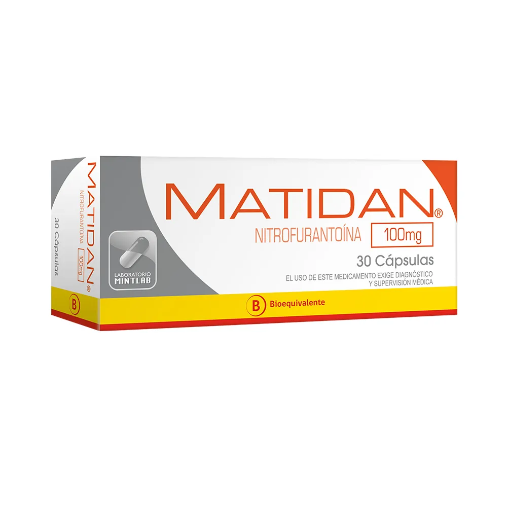 Matidan Nitrofurantoína 100 mg x 30 Cápsulas - Macrocristales