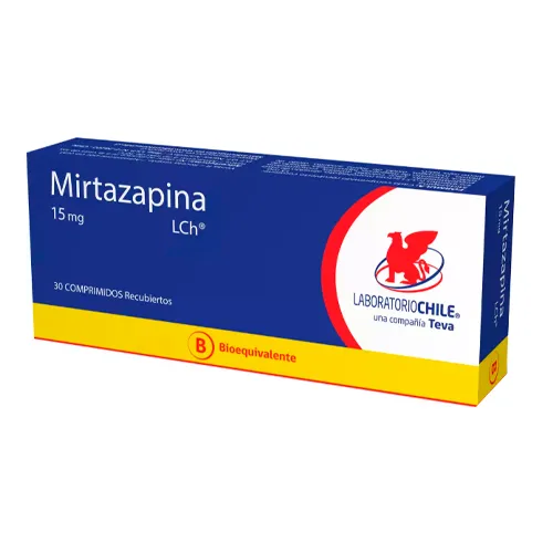 Mirtazapina 15 mg x 30 Comprimidos Recubiertos - Laboratorio Chile