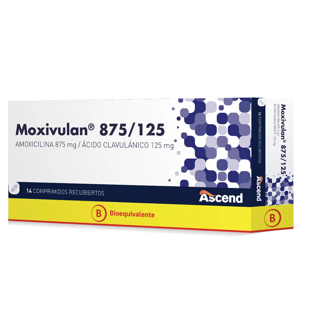 Moxivulan 875/125 mg x 14 Comprimidos - Amoxicilina