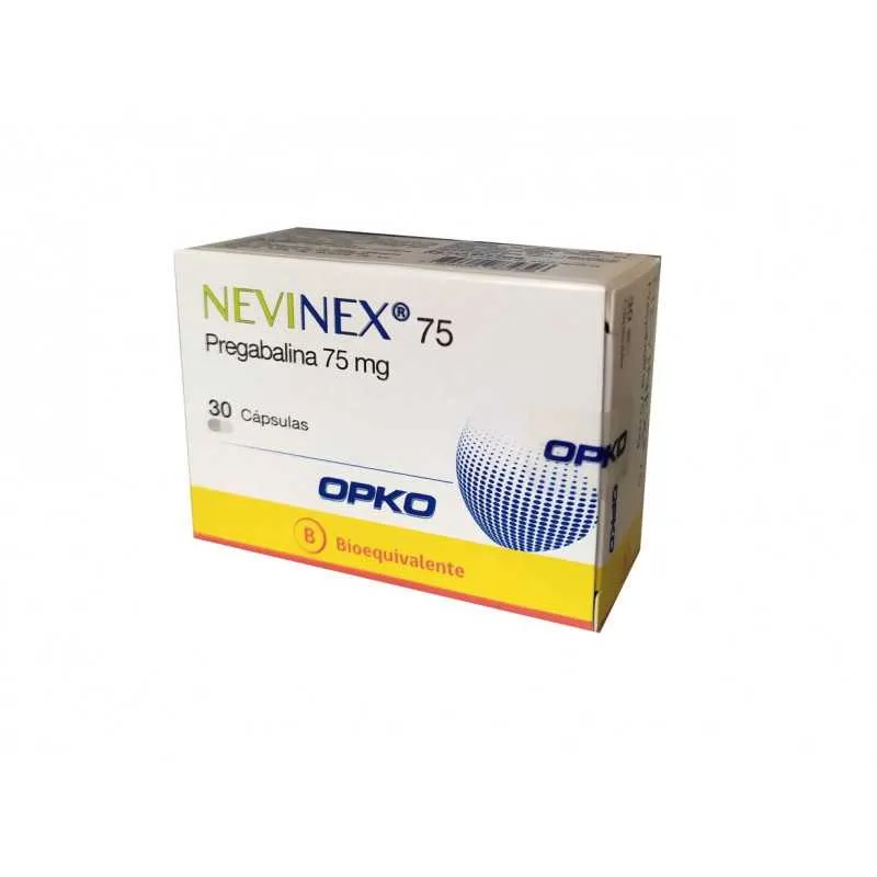 Nevinex 75 mg x 30 Cápsulas - Pregabalina