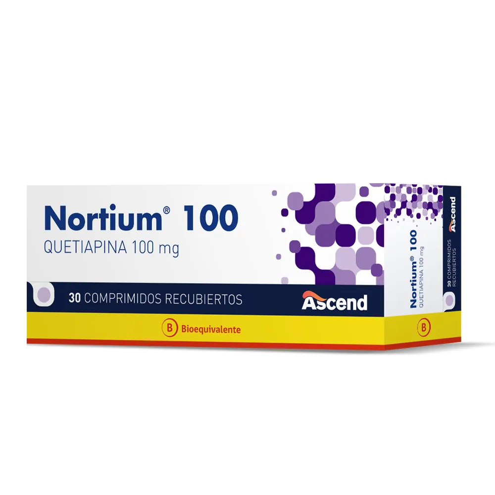 Nortium 100 Quetiapina 100 mg x 30 Comprimidos
