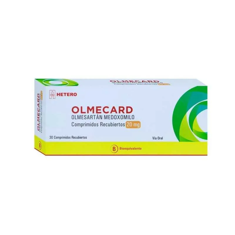 Olmecard 20 mg x 30 Comprimidos Recubiertos - Olmesartán