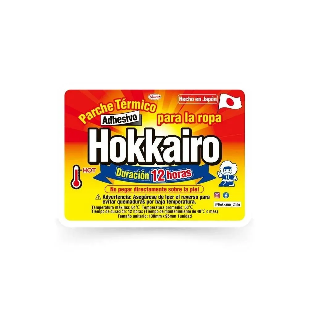 Hokkairo Parche Térmico x1 - Calefactor Portátil 12 Horas