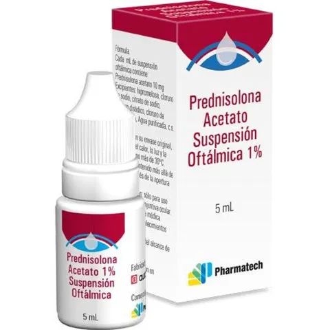 Prednisolona Acetato 1% Suspensión Oftálmica 5 mL - Pharmatech