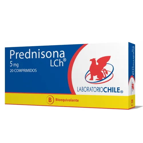 Prednisona 5 mg x 20 Comprimidos - Laboratorio Chile