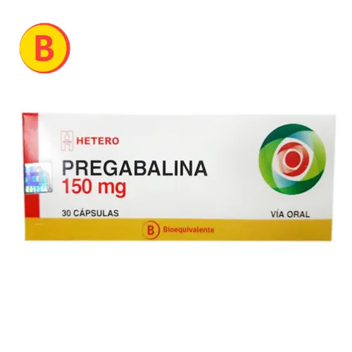Pregabalina 150 mg x 30 Cápsulas - Lab Hetero