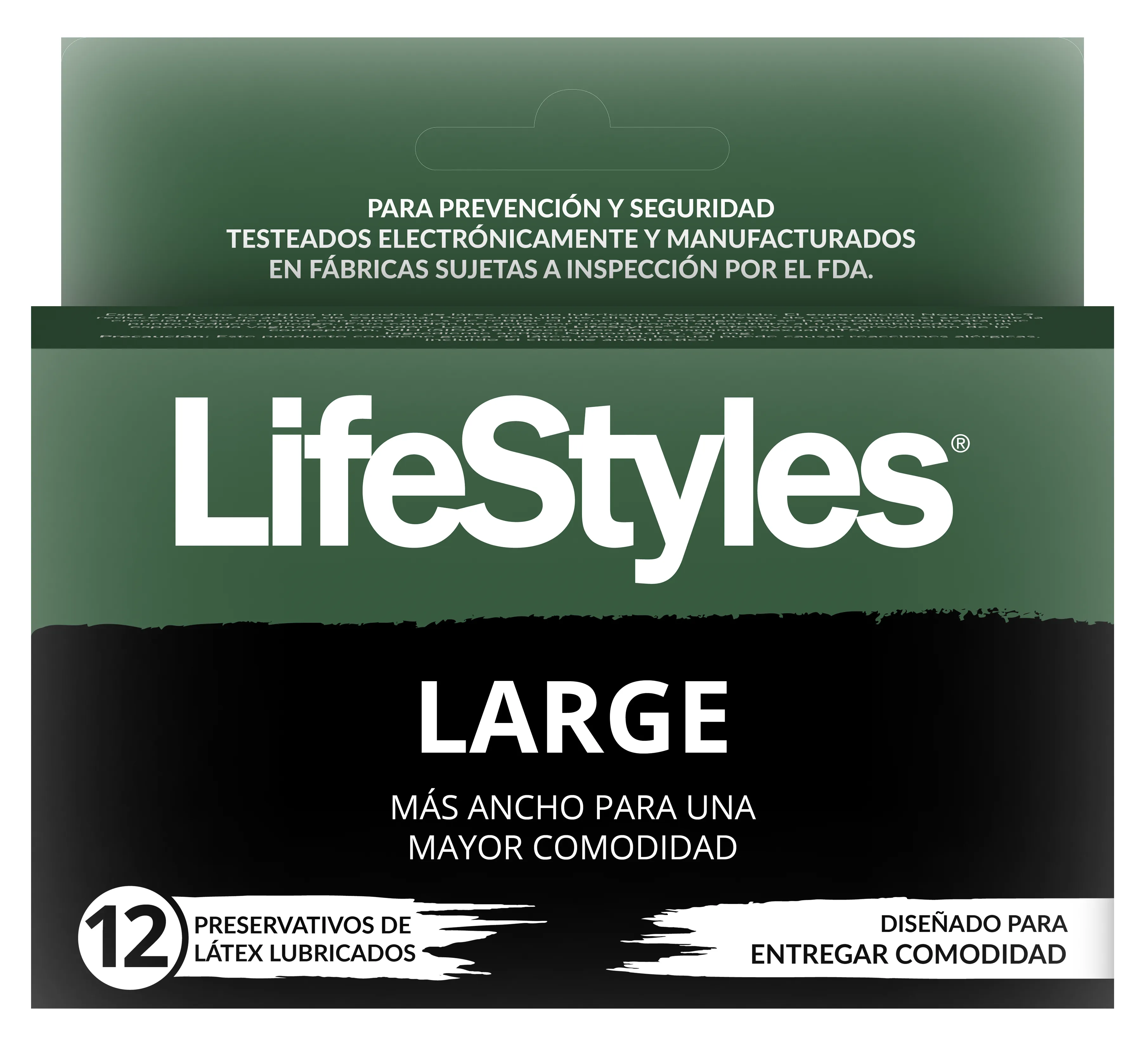 LifeStyles Large 12 Preservativos de Látex Lubricados