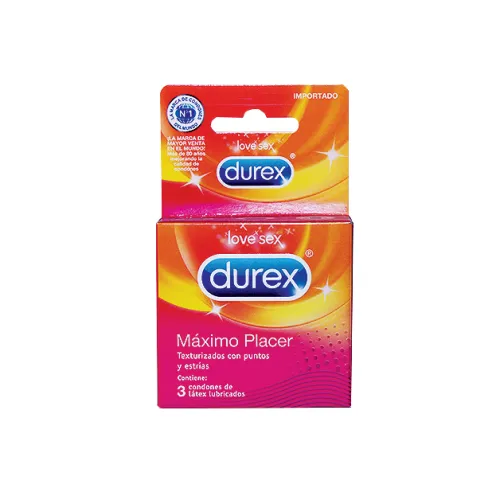Durex Máximo Placer 3 Preservativos