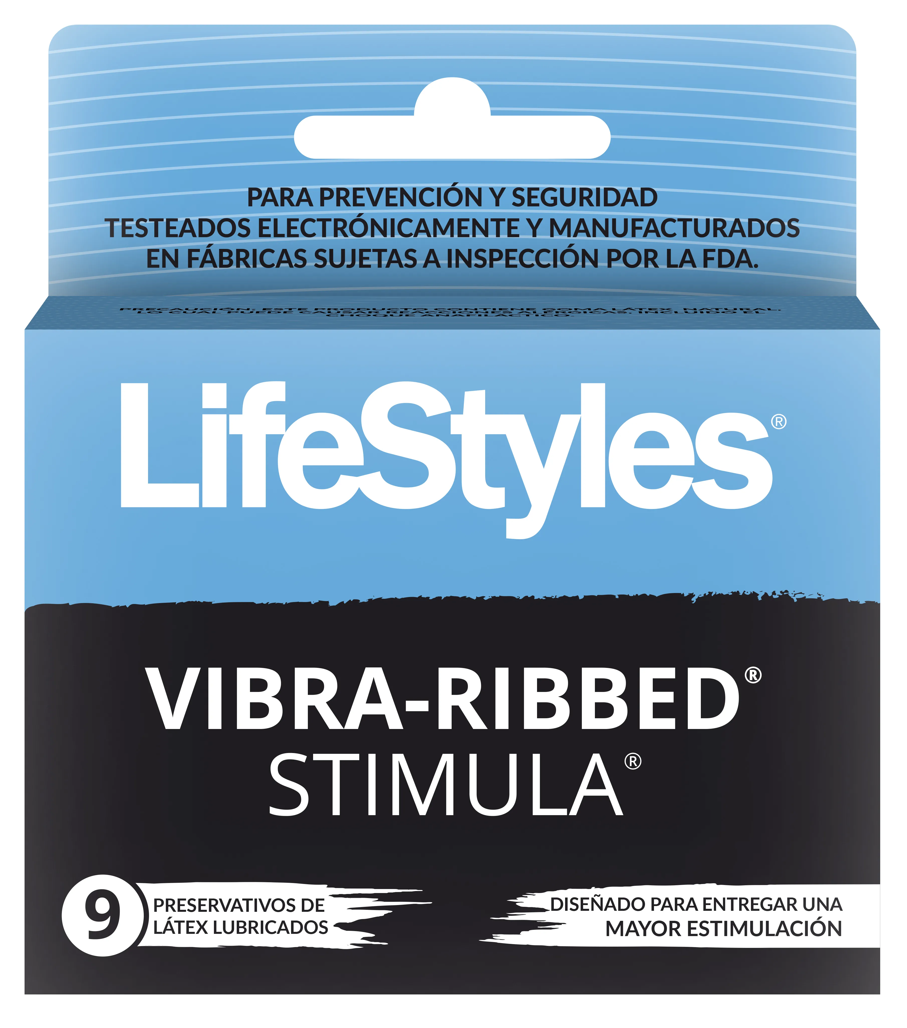 Lifestyles Vibra Ribbed Stimula 9 Preservativos Lubricados