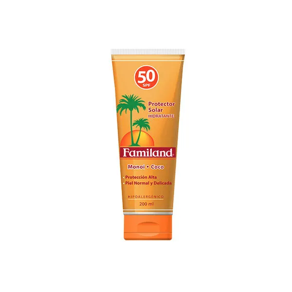 Familand Protector Solar Hidratante Monoi Coco SPF 50 200 ml