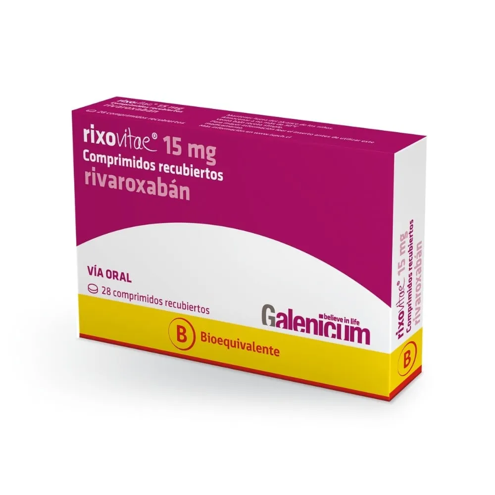 Rixovitae 15 mg x 28 Comprimidos Recubiertos - Rivaroxabán