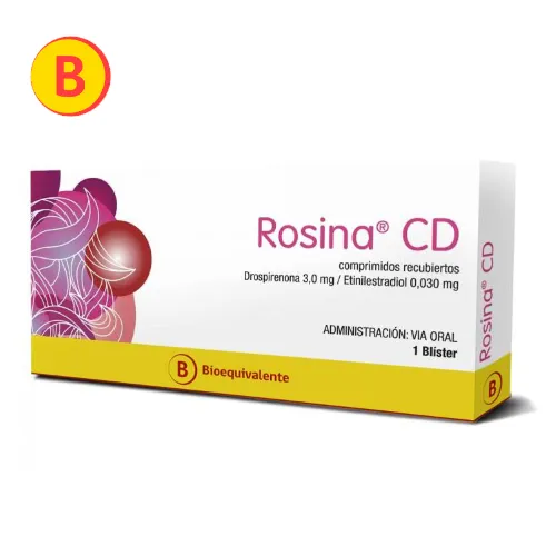 Rosina CD Drospirenona 3 mg / Etinilestradiol 0,030 mg x 28 Comprimidos
