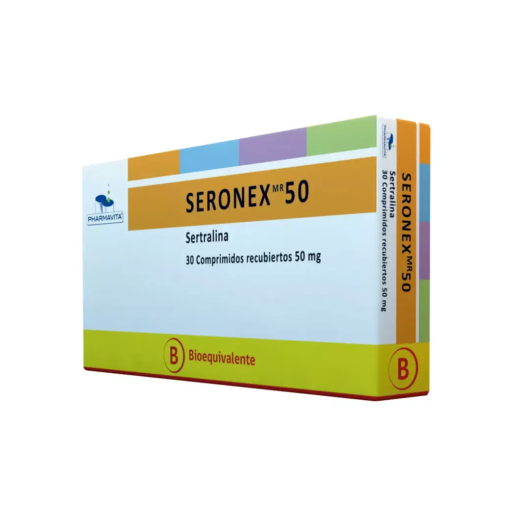 Seronex 50 mg x 30 Comprimidos Recubiertos - Sertralina