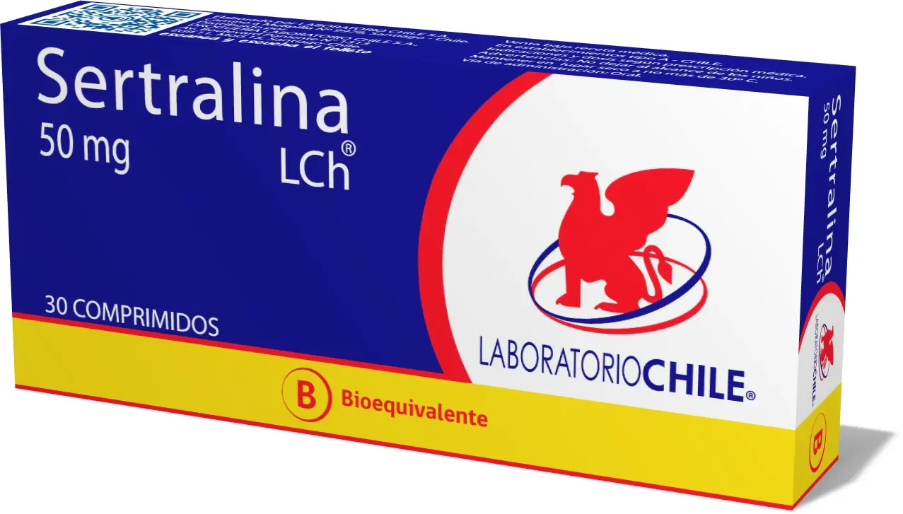 Sertralina 50 mg x 30 Comprimidos - Laboratorio Chile