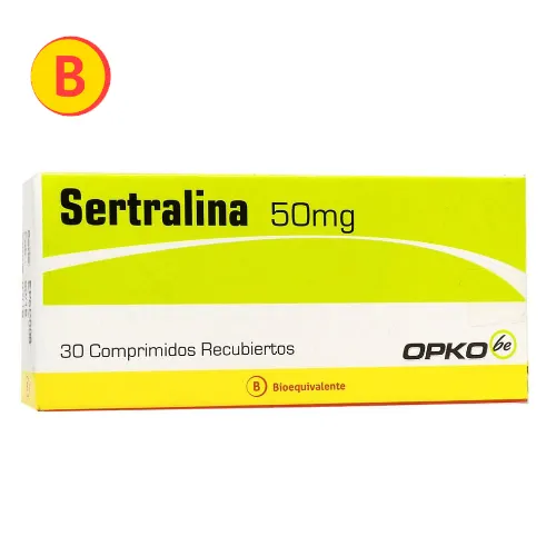 Sertralina 50 mg x 30 Comprimidos Recubiertos - OPKO