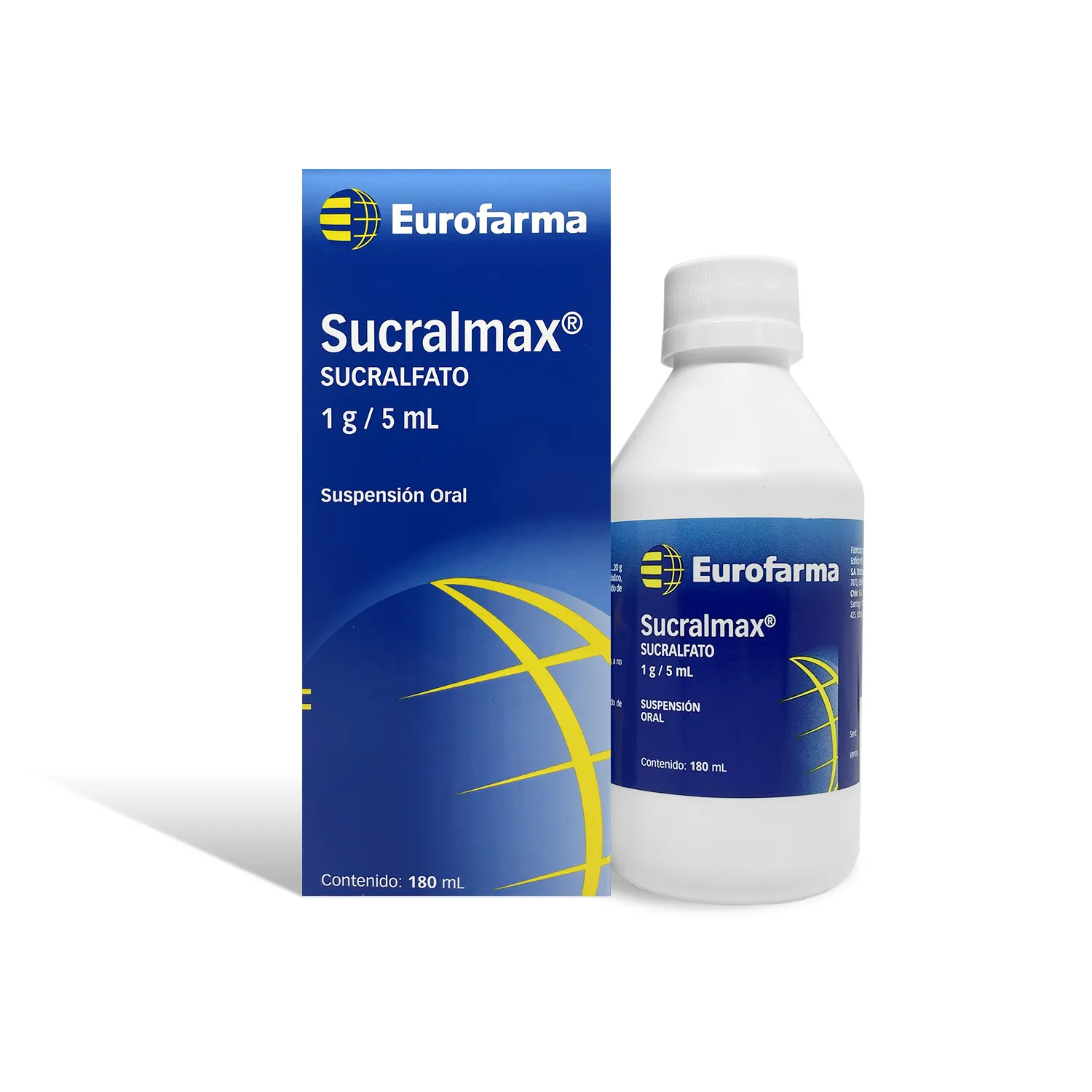 Sucralmax 1 g/5 mL x 180 mL Suspensión Oral - Sucralfato