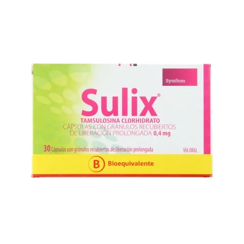 Sulix 0.4 mg x 30 Cápsulas - Tamsulosina