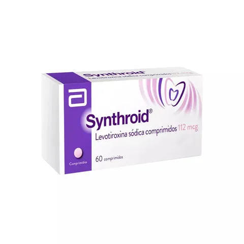 Synthroid 112 mcg x 60 Comprimidos - Levotiroxina Sódica