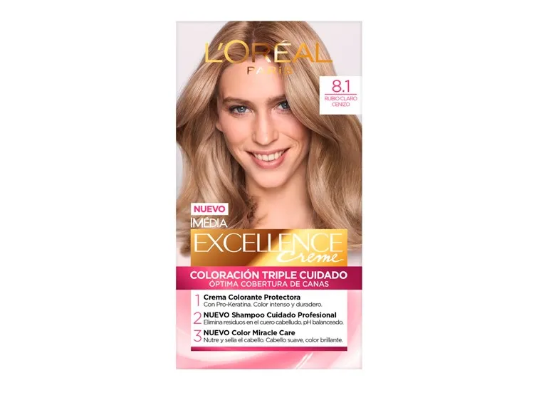 L'Oréal Paris Excellence Crème 8.1 Rubio Claro Cenizo 47 g - Tintura