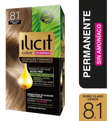 Ilicit Color 8.1 Rubio Claro Ceniza 60 g