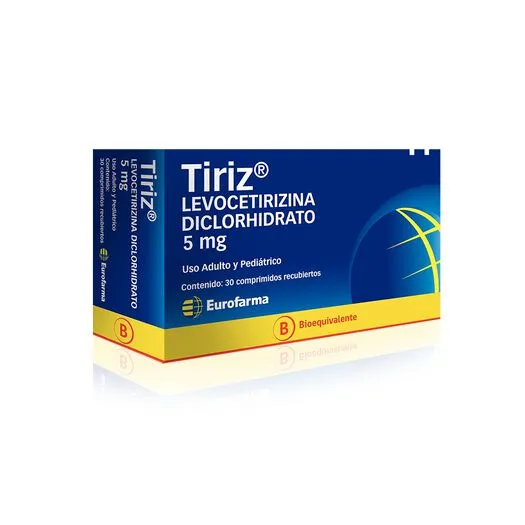 Tiriz 5 mg x 30 Comprimidos Recubiertos - Levocetirizina