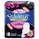 Toallas Higiénicas Nocturna Ultrafina Flujo Abundante Suave