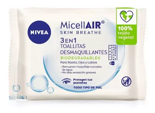 Nivea MicellAIR Toallitas Desmaquillantes 25 und - Biodegradables