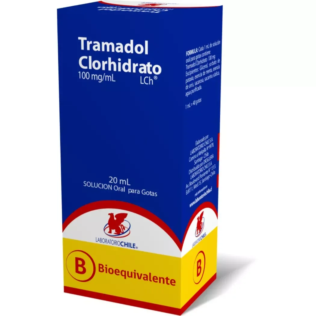 Tramadol 100 mg/mL x 20 mL Solución Oral Gotas