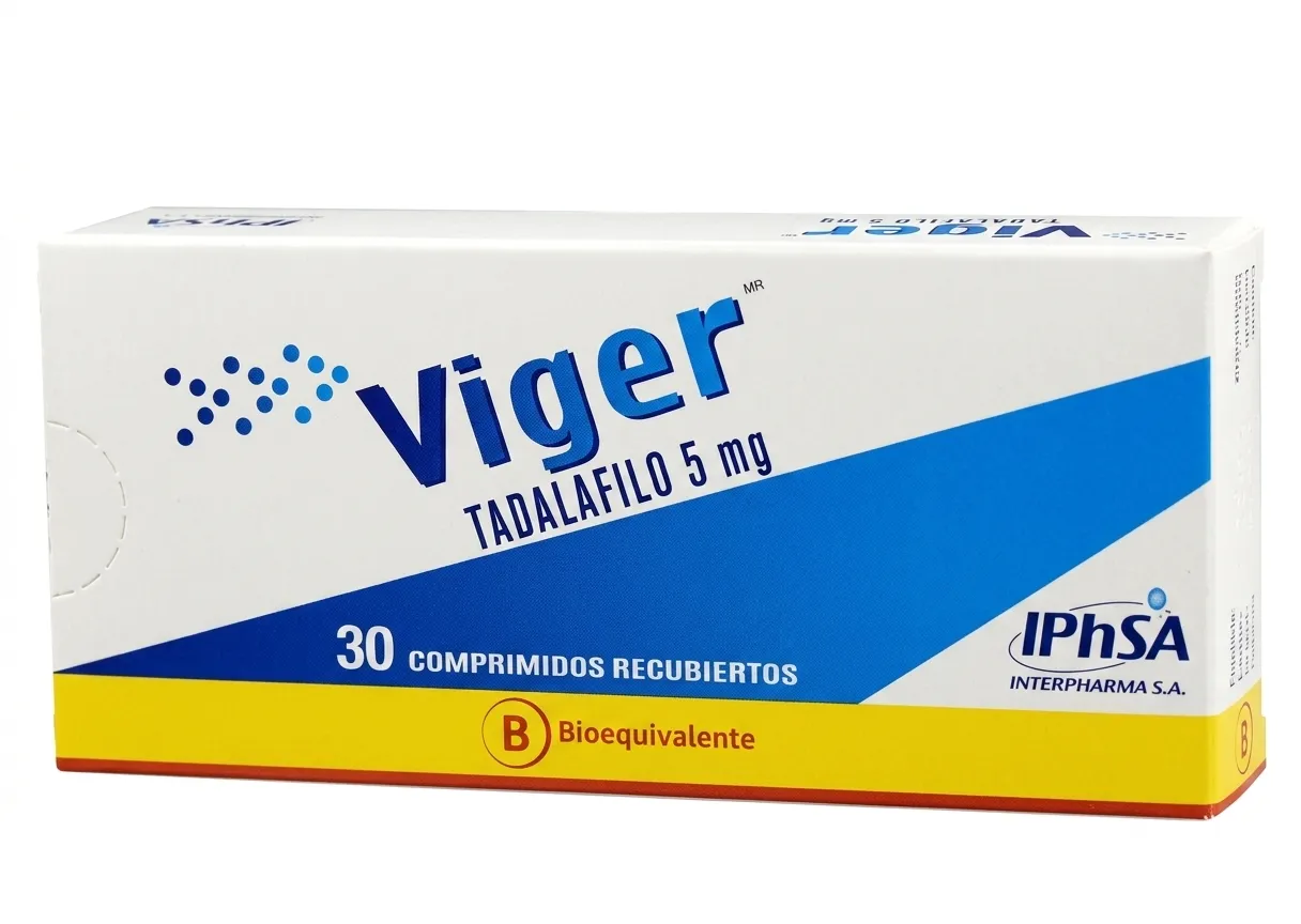 Viger 5 mg x 30 Comprimidos - Tadalafilo Interpharma