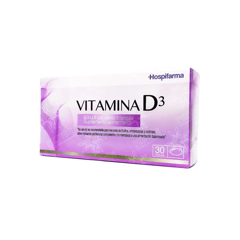 Hospifarma Vitamina D3 800 UI x 30 Cápsulas Blandas