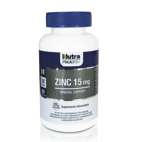 NutraPharm Zinc 15 mg 60 Comprimidos