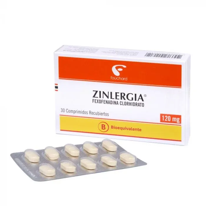 Zinlergia 120 mg x 30 Comprimidos - Fexofenadina