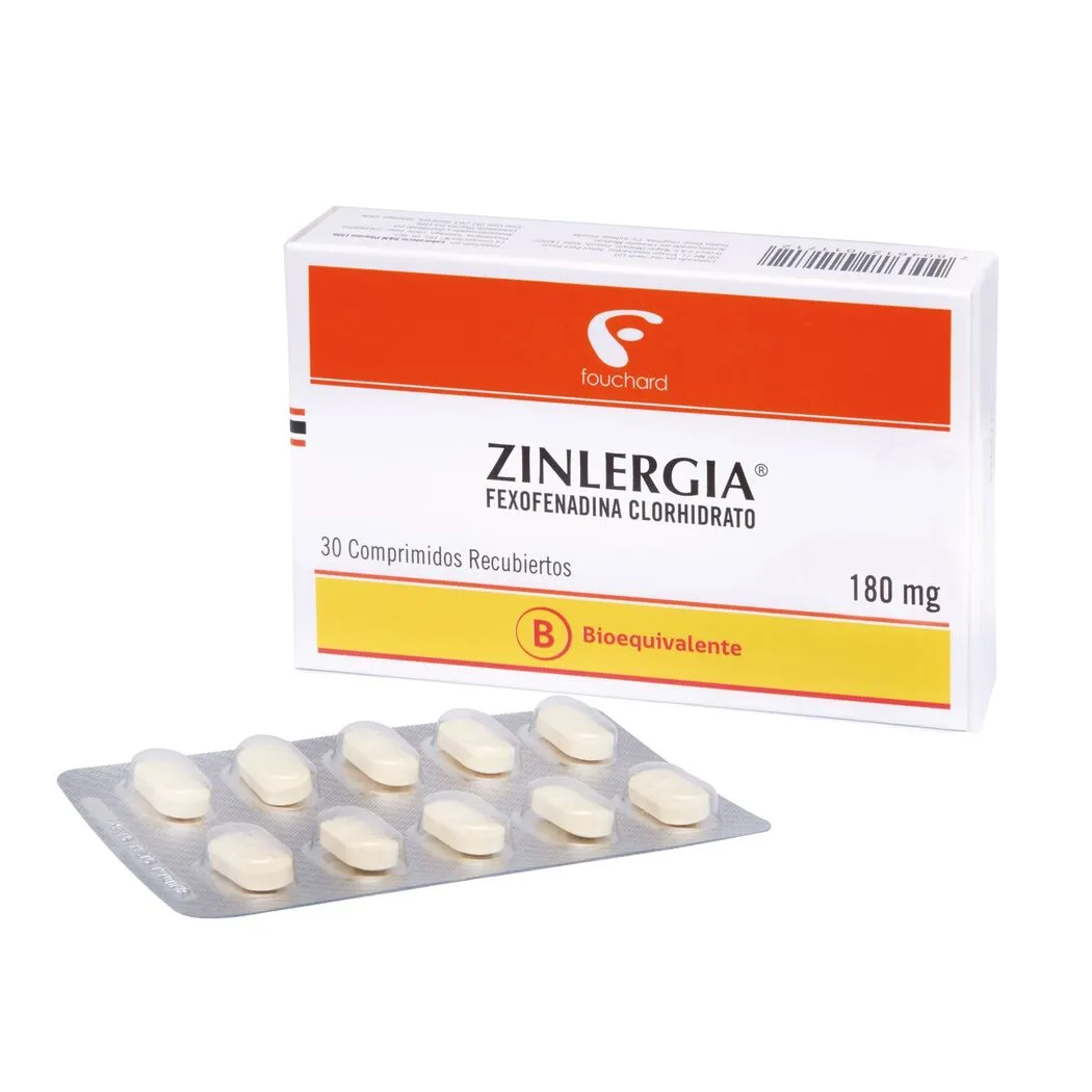 Zinlergia 180 mg x 30 Comprimidos - Fexofenadina