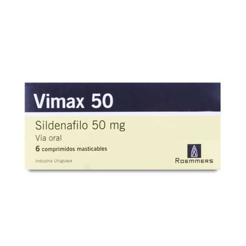 Vimax 50 mg x 6 Comprimidos Masticables - Sildenafil