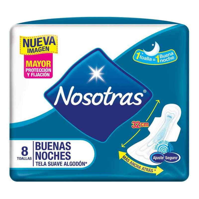 Nosotras Buenas Noches Nocturna Suave 8 Unidades
