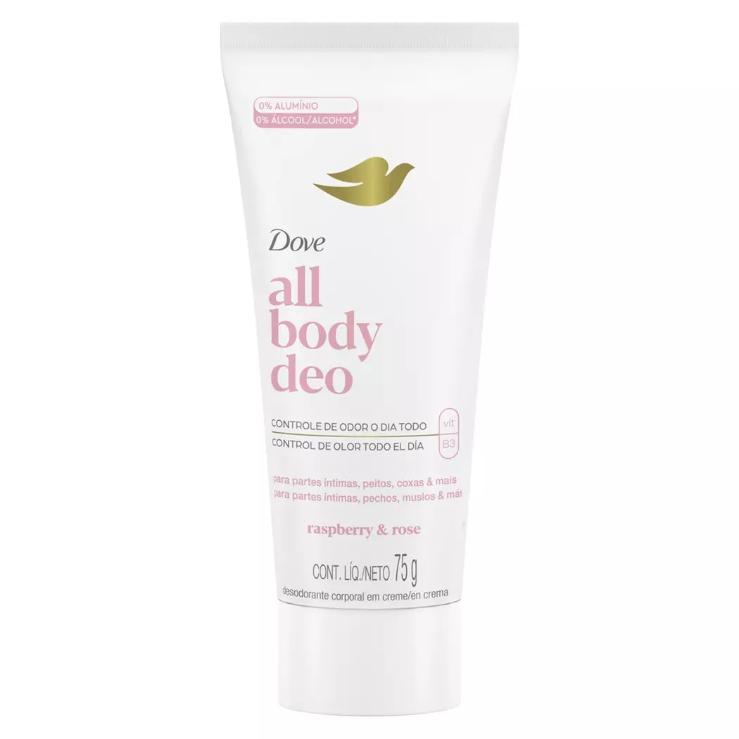 Dove All Body Deo Desodorante Crema Frambuesa y Rosa 75 g