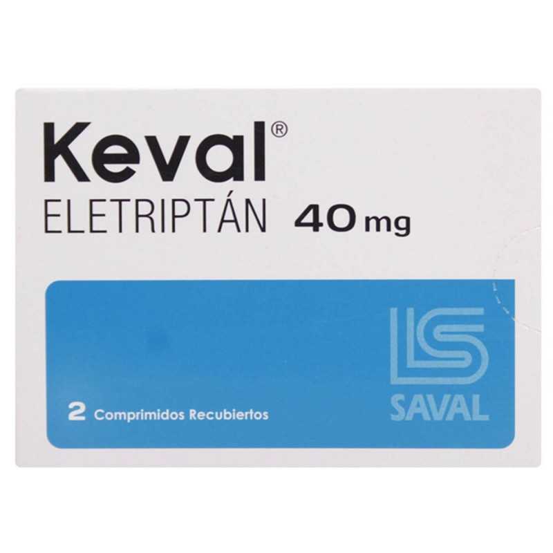 Keval 40 mg x 2 Comprimidos Recubiertos - Eletriptán