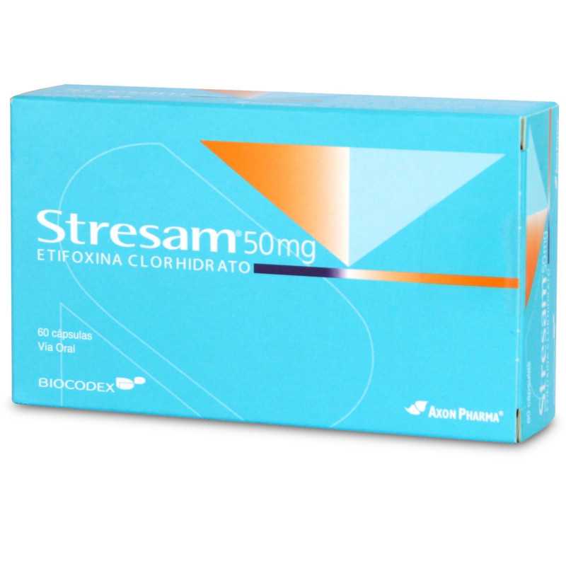 Stresam 50 mg x 60 Cápsulas - Etifoxina Clorhidrato