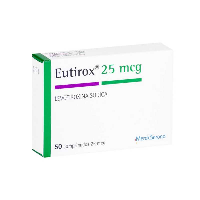 Eutirox 25 mcg x 50 Comprimidos - Levotiroxina Sódica