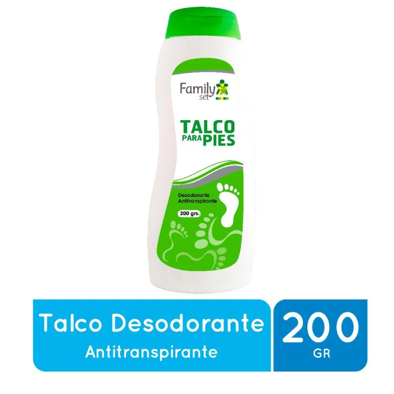 Family Set Talco Para Pies 200 g - Desodorante Antitranspirante