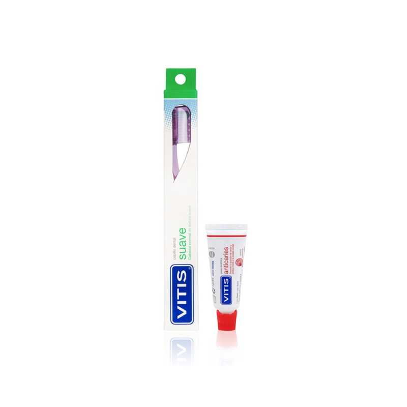 Vitis Pack Cepillo Suave + Pasta Anticaries 15 ml