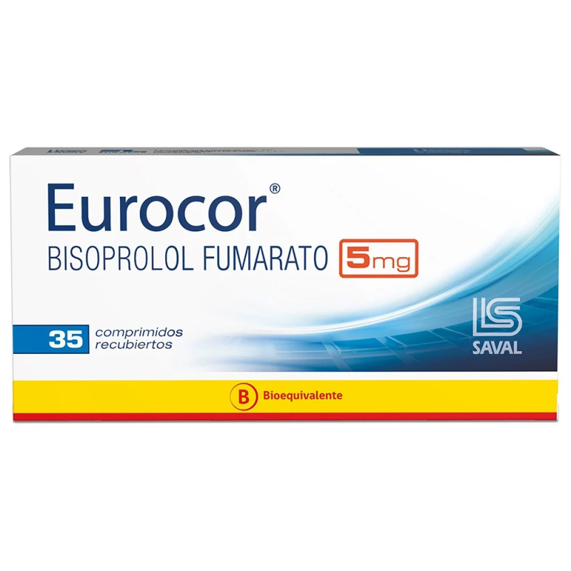 Eurocor 5 mg x 35 Comprimidos Recubiertos - Bisoprolol Fumarato