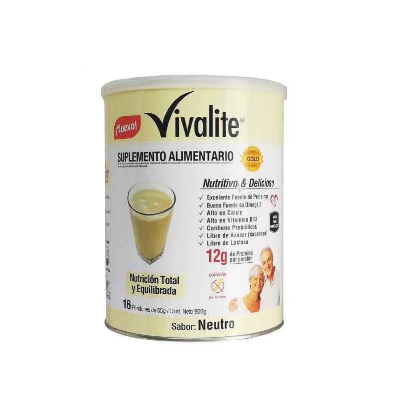 Vivalite Gold Neutro 900 g Suplemento Hiperproteíco