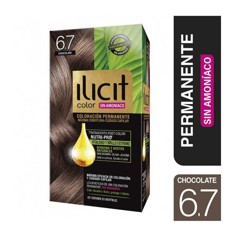 Illicit Color Sin Amoniaco 6.7 Chocolate 60 g - Tintura Permanente