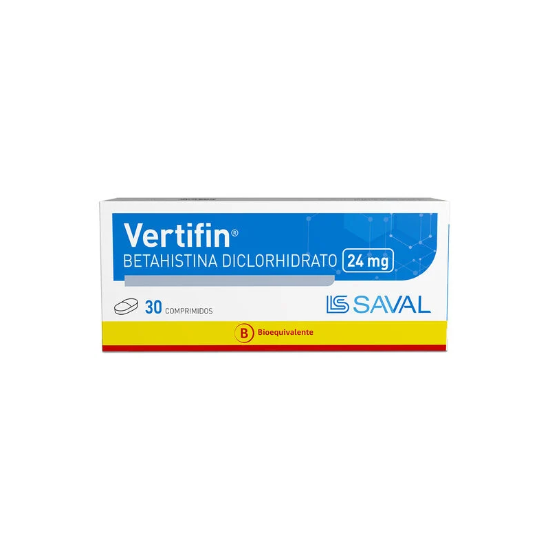 Vertifin Betahistina Diclorhidrato 24 mg 30 Comprimidos - Bioequivalente