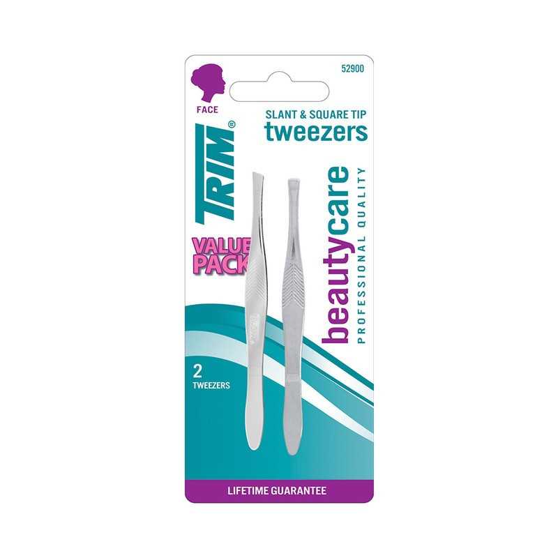Trim Pinza de Cejas Punta Oblicua y Recta Pack 2 Un