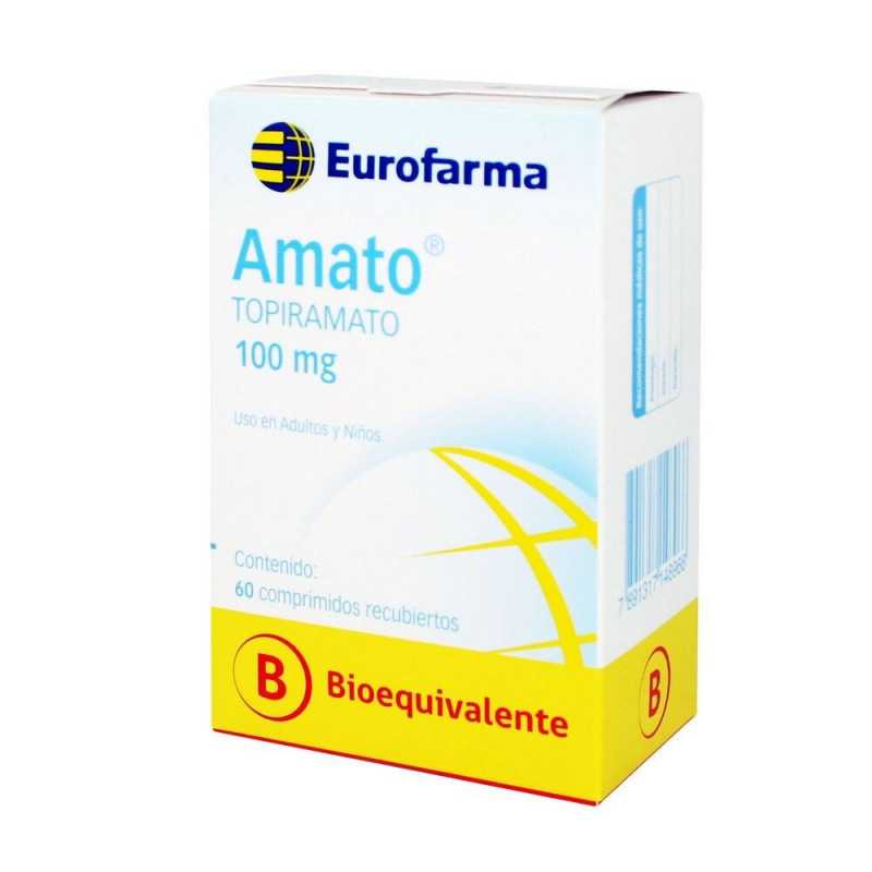 Amato Topiramato 100 mg x 60 Comprimidos - Bioequivalente