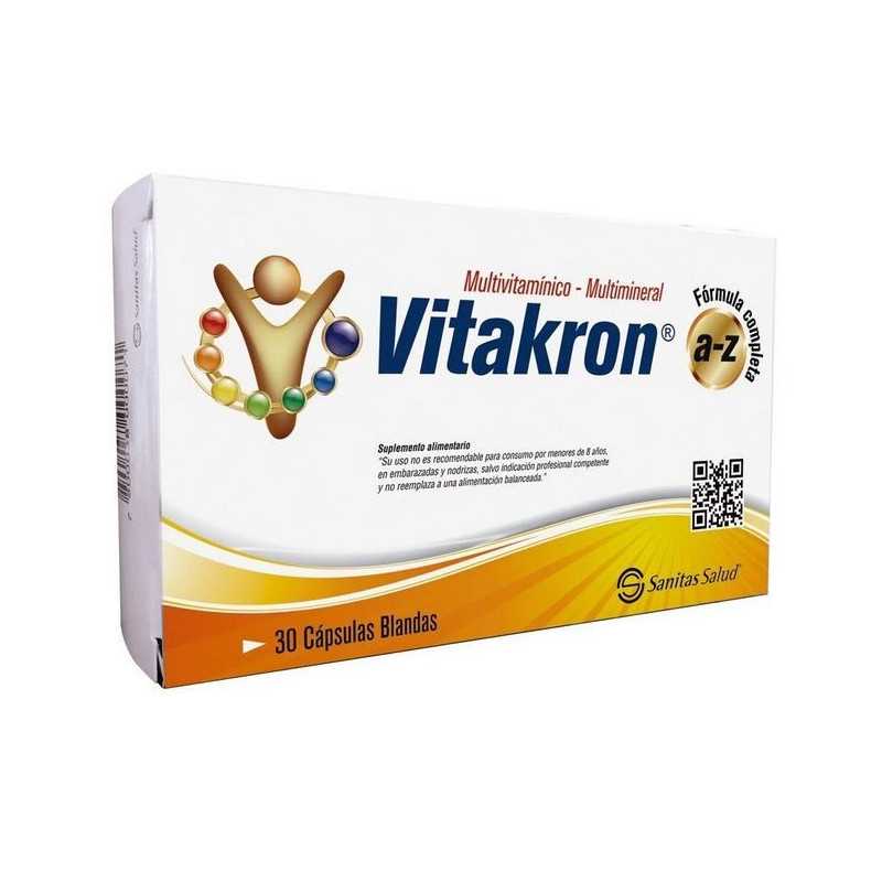 Vitakron A-Z Multivitamínico Multimineral 30 Cápsulas Blandas