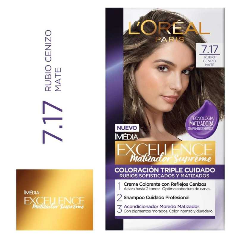 L'Oréal Paris Excellence Matizador Supreme 7.17 Rubio Cenizo Mate x 12 mL